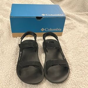 Woman’s black Columbia sandals